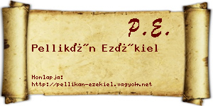 Pellikán Ezékiel névjegykártya
